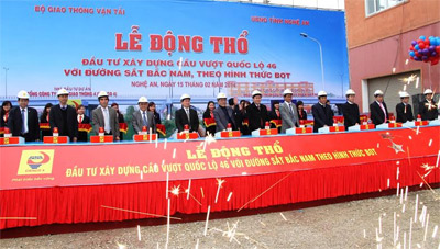 Construction begins on flyover in Nghe An province